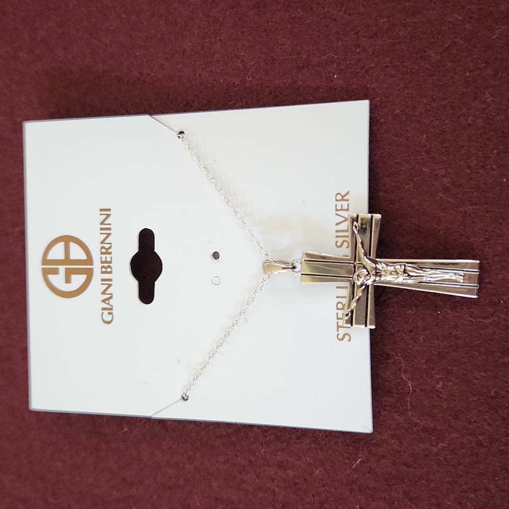 Giani Bernini Crucifix Cross 18" Pendant Necklace in Sterling Silver
